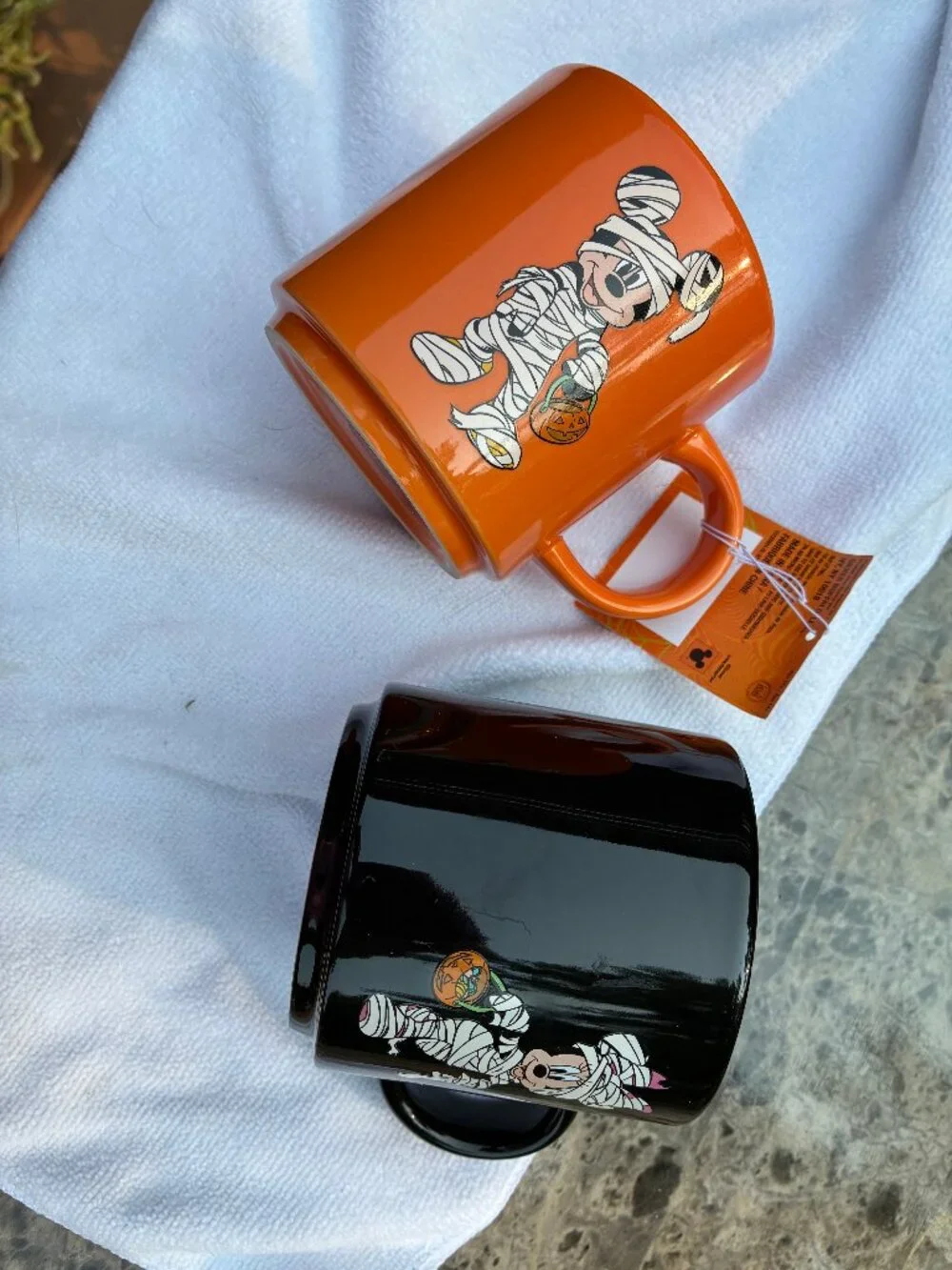 Disney Halloween Mugs  Set of Two  Minnie and Mickey Mummies